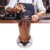 Coffee Tamper Separate Design Stainless Steel Ergonomic Wood Handle Portable Tamper Tool for Home Coffee Shop 58MM - Extra Image