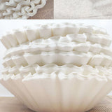 Disposable Coffee Filter Set Basket Coffee Filter Paper Replacement Accessory for Coffee Maker 100 Sheet - Front View