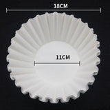 Disposable Coffee Filter Set Basket Coffee Filter Paper Replacement Accessory for Coffee Maker 100 Sheet - Top-Down View