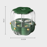Grains Separate Storage Box Rotating Rice Bucket Food Grade Household Bean Storage Tank Large 6.5kg Green - Extra Image