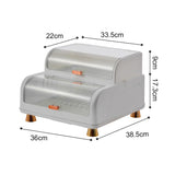 Draining Bowl Rack Plastic Tableware Drainer Storage Box Dish Chopsticks Drying Box with Lid White