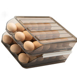 Refrigerator Preservation Storage Box Rolling Multilayer Transparent Egg Storage Box for Kitchen Two Layers