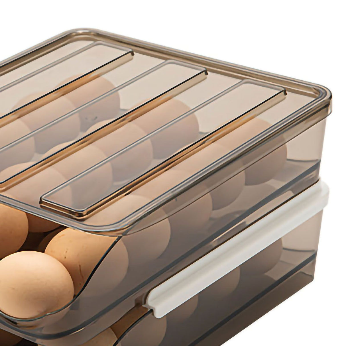 Refrigerator Preservation Storage Box Rolling Multilayer Transparent Egg Storage Box for Kitchen Two Layers