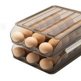 Refrigerator Preservation Storage Box Rolling Multilayer Transparent Egg Storage Box for Kitchen Two Layers