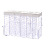 Condiment Storage Tank Transparent Two Way Opening Lid Spice Dispenser for Kitchen White