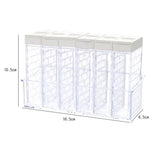 Condiment Storage Tank Transparent Two Way Opening Lid Spice Dispenser for Kitchen White