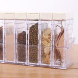 Condiment Storage Tank Transparent Two Way Opening Lid Spice Dispenser for Kitchen White