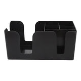 Coffee Station Organizer Multifunction Classification ABS Upright Coffee Condiment Organizer with 6 Compartments