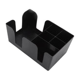 Coffee Station Organizer Multifunction Classification ABS Upright Coffee Condiment Organizer with 6 Compartments - Top-Down View