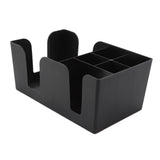Coffee Station Organizer Multifunction Classification ABS Upright Coffee Condiment Organizer with 6 Compartments - Rear View