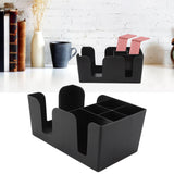 Coffee Station Organizer Multifunction Classification ABS Upright Coffee Condiment Organizer with 6 Compartments