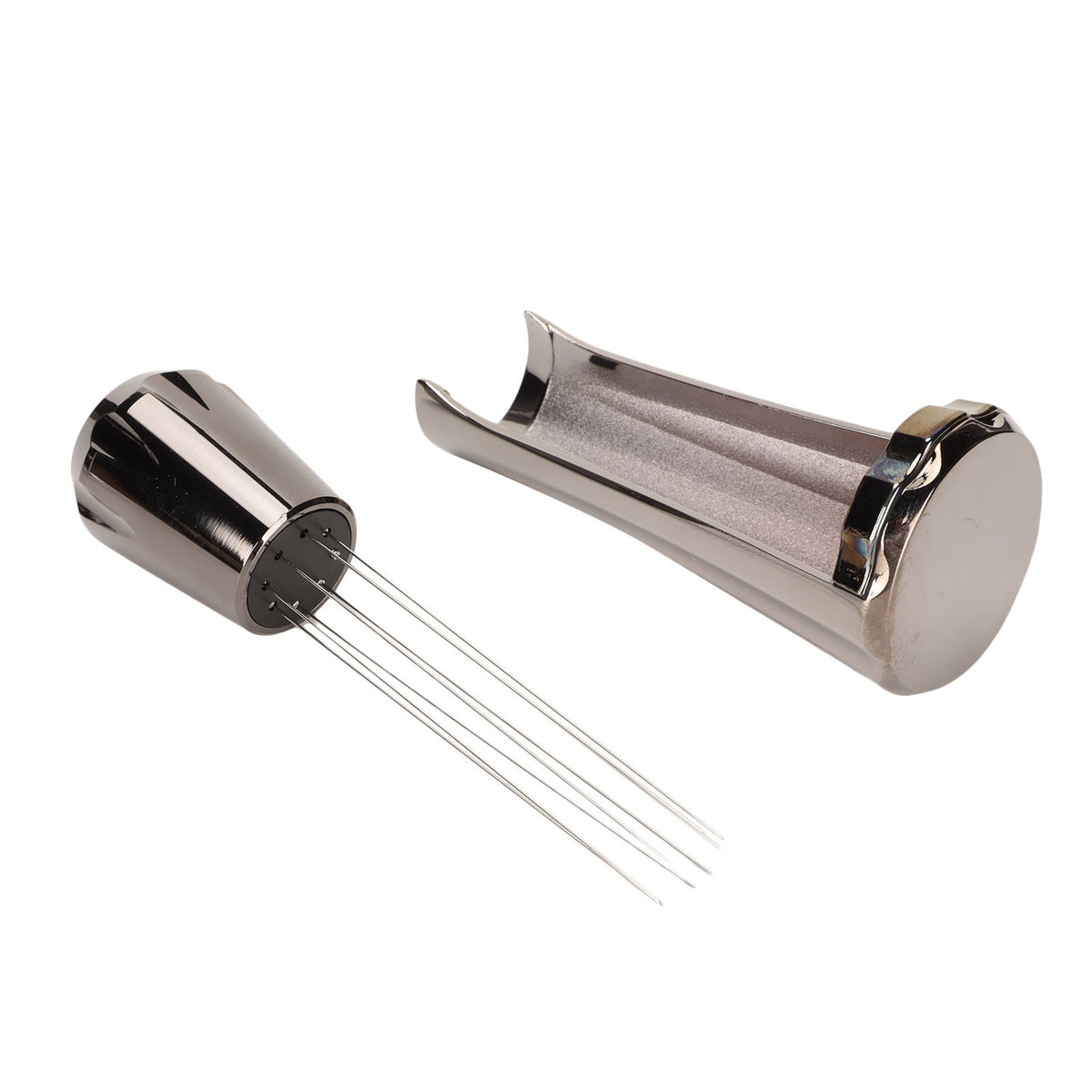 Stainless Steel Coffee Powder Stirring Tool Coffee Stirrer Distribution Tool for Home Kitchen Dinning Room Gray