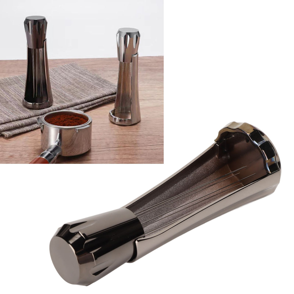Stainless Steel Coffee Powder Stirring Tool Coffee Stirrer Distribution Tool for Home Kitchen Dinning Room Gray