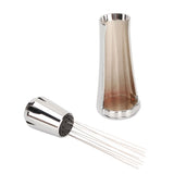 Stainless Steel Coffee Powder Stirring Tool Coffee Stirrer Distribution Tool for Home Kitchen Dinning Room Silver - Top-Down View