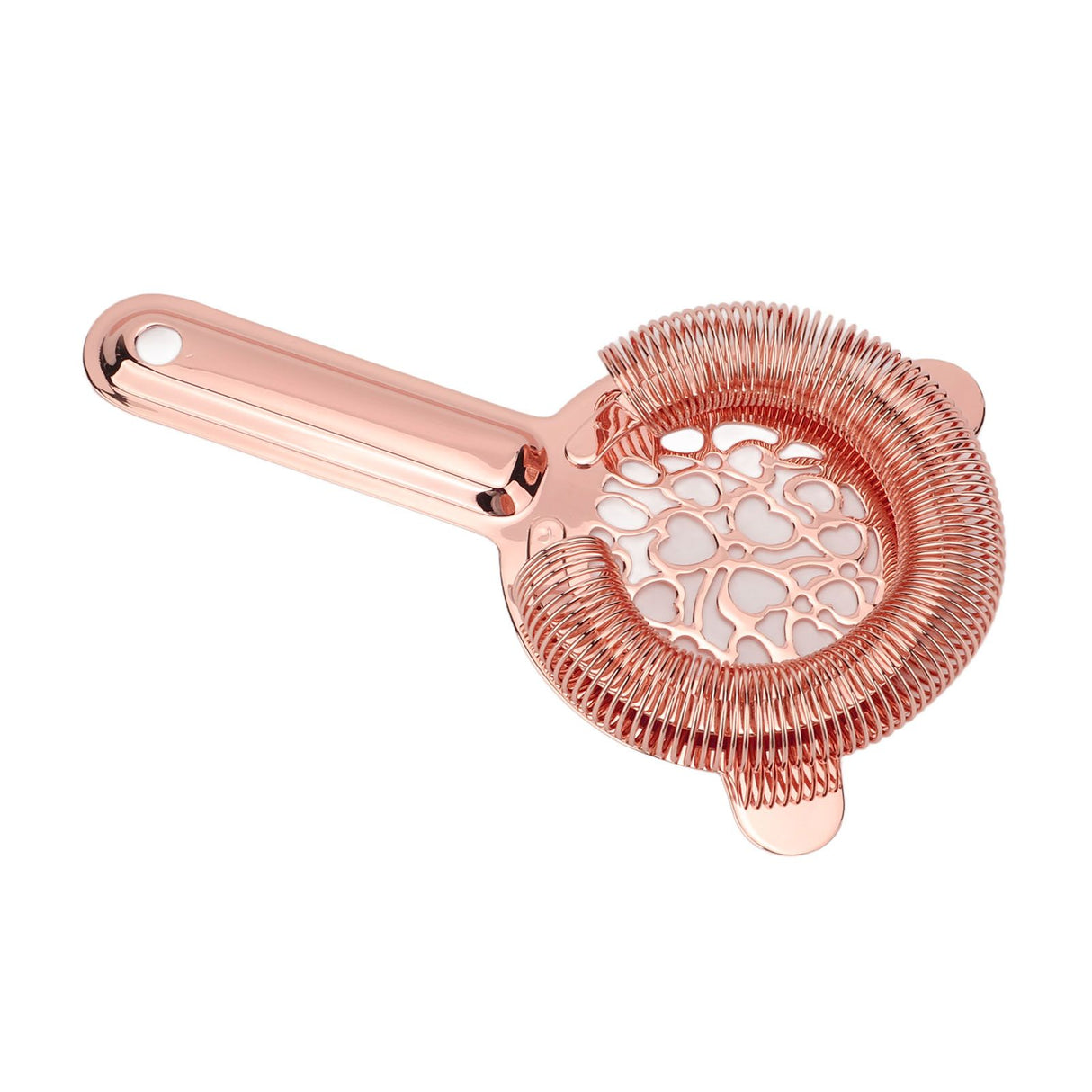 Cocktail Strainer Stainless Steel Gorgeous Glossy Bartending Ice Strainer for Bar Bartender Rose Gold