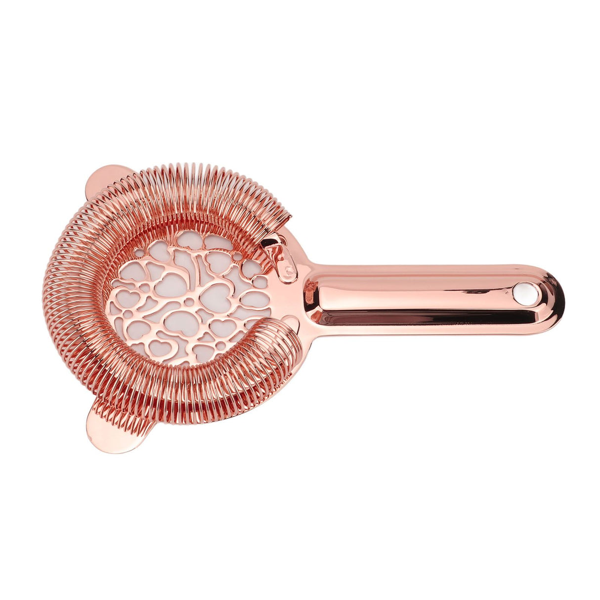 Cocktail Strainer Stainless Steel Gorgeous Glossy Bartending Ice Strainer for Bar Bartender Rose Gold