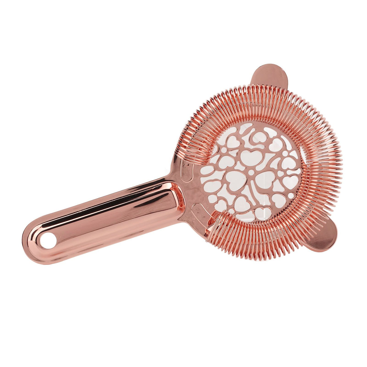 Cocktail Strainer Stainless Steel Gorgeous Glossy Bartending Ice Strainer for Bar Bartender Rose Gold