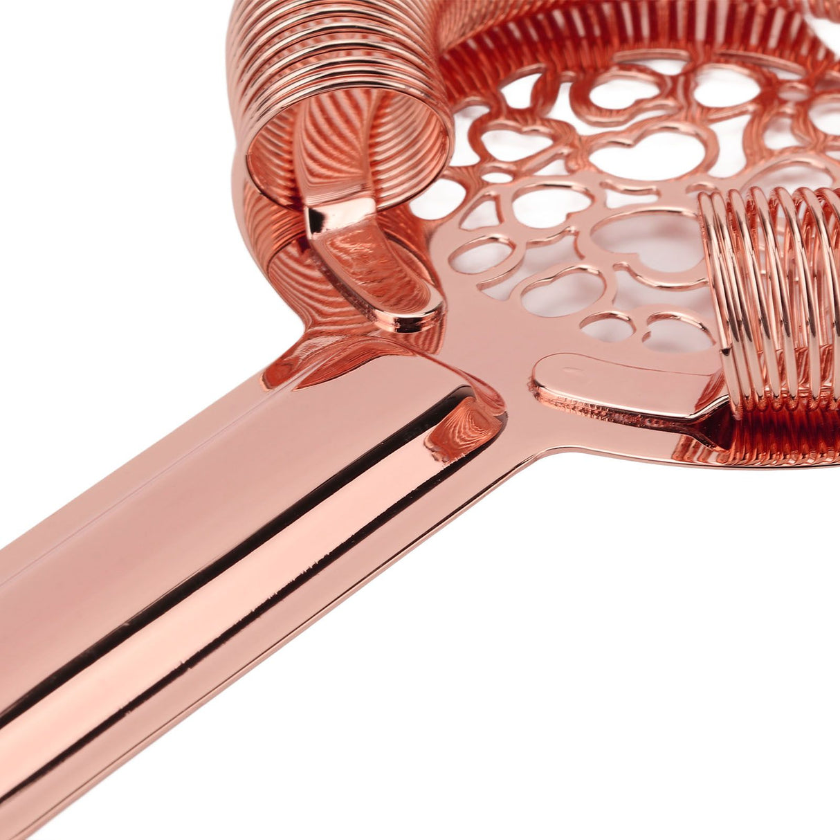 Cocktail Strainer Stainless Steel Gorgeous Glossy Bartending Ice Strainer for Bar Bartender Rose Gold
