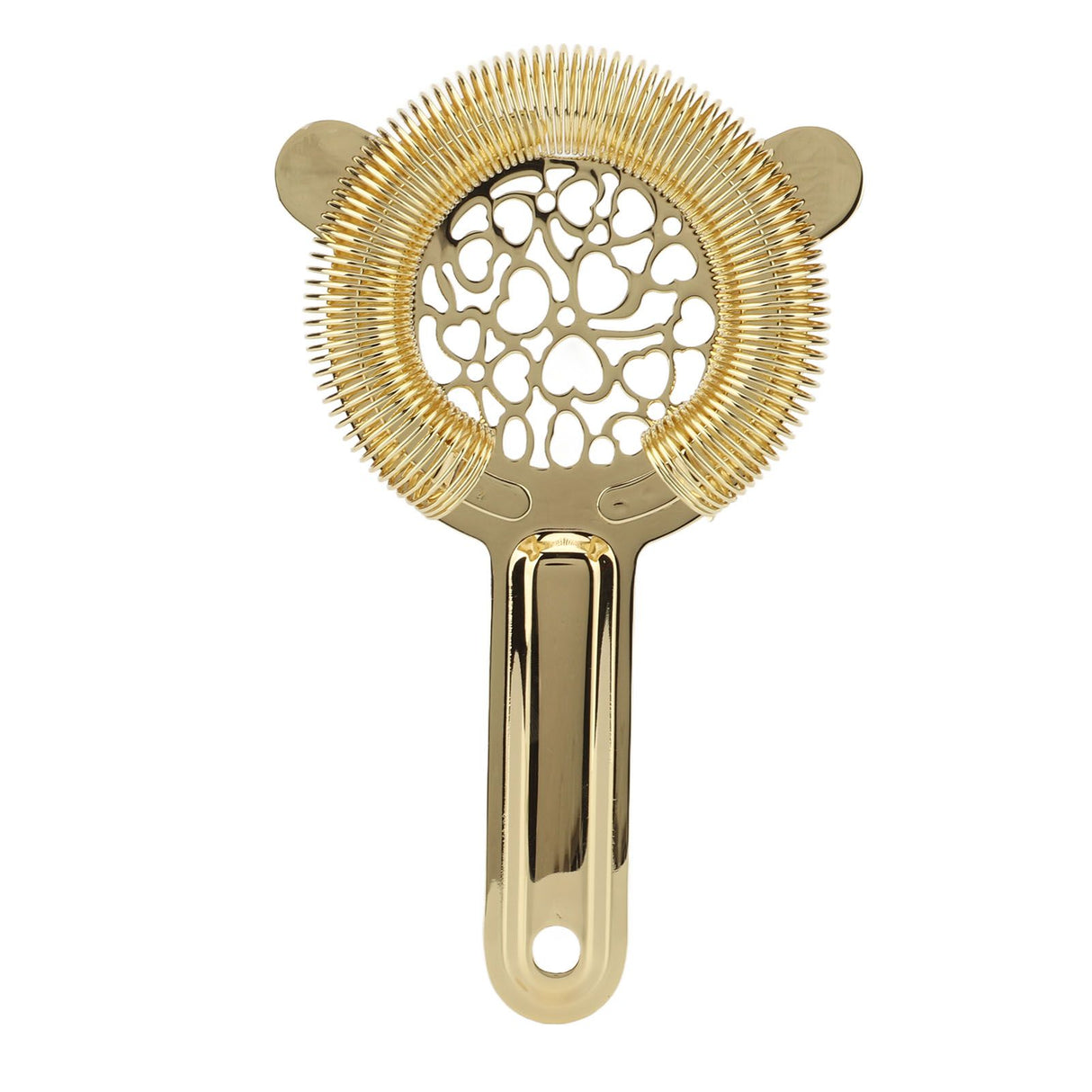 Cocktail Strainer Stainless Steel Gorgeous Glossy Bartending Ice Strainer for Bar Bartender Luxury Gold Color