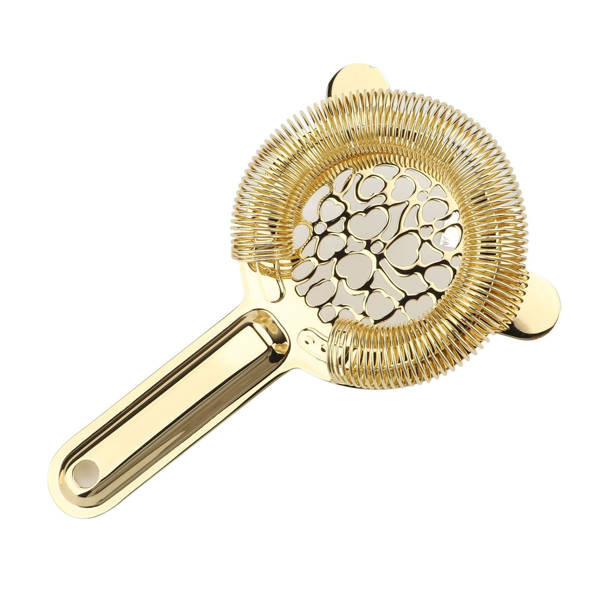 Cocktail Strainer Stainless Steel Gorgeous Glossy Bartending Ice Strainer for Bar Bartender Luxury Gold Color