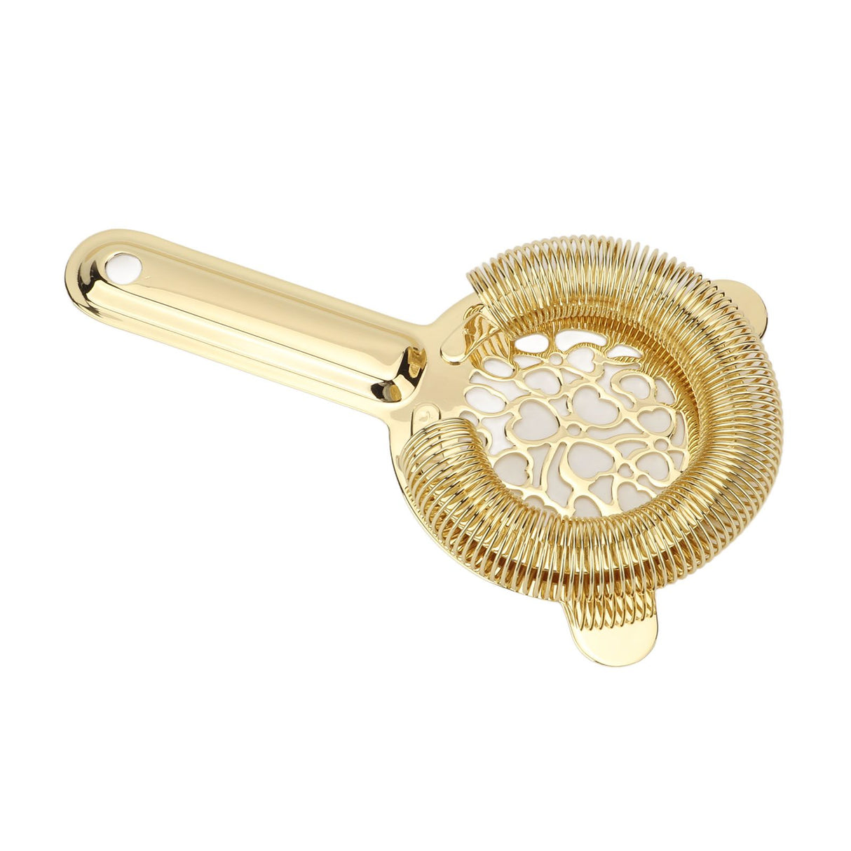 Cocktail Strainer Stainless Steel Gorgeous Glossy Bartending Ice Strainer for Bar Bartender Luxury Gold Color