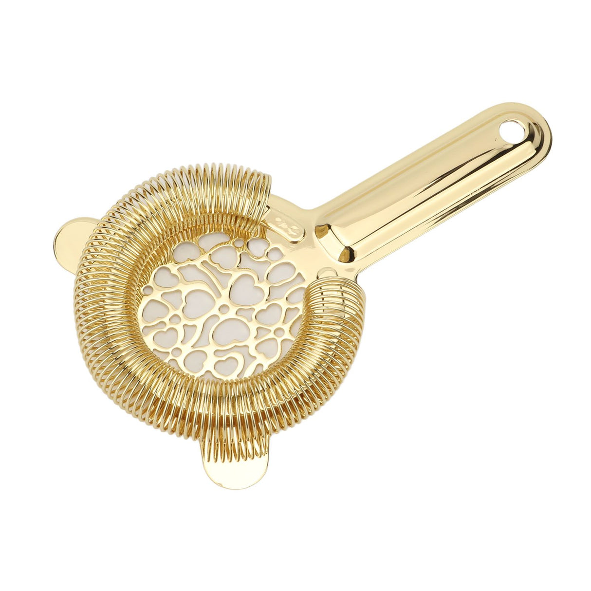 Cocktail Strainer Stainless Steel Gorgeous Glossy Bartending Ice Strainer for Bar Bartender Luxury Gold Color