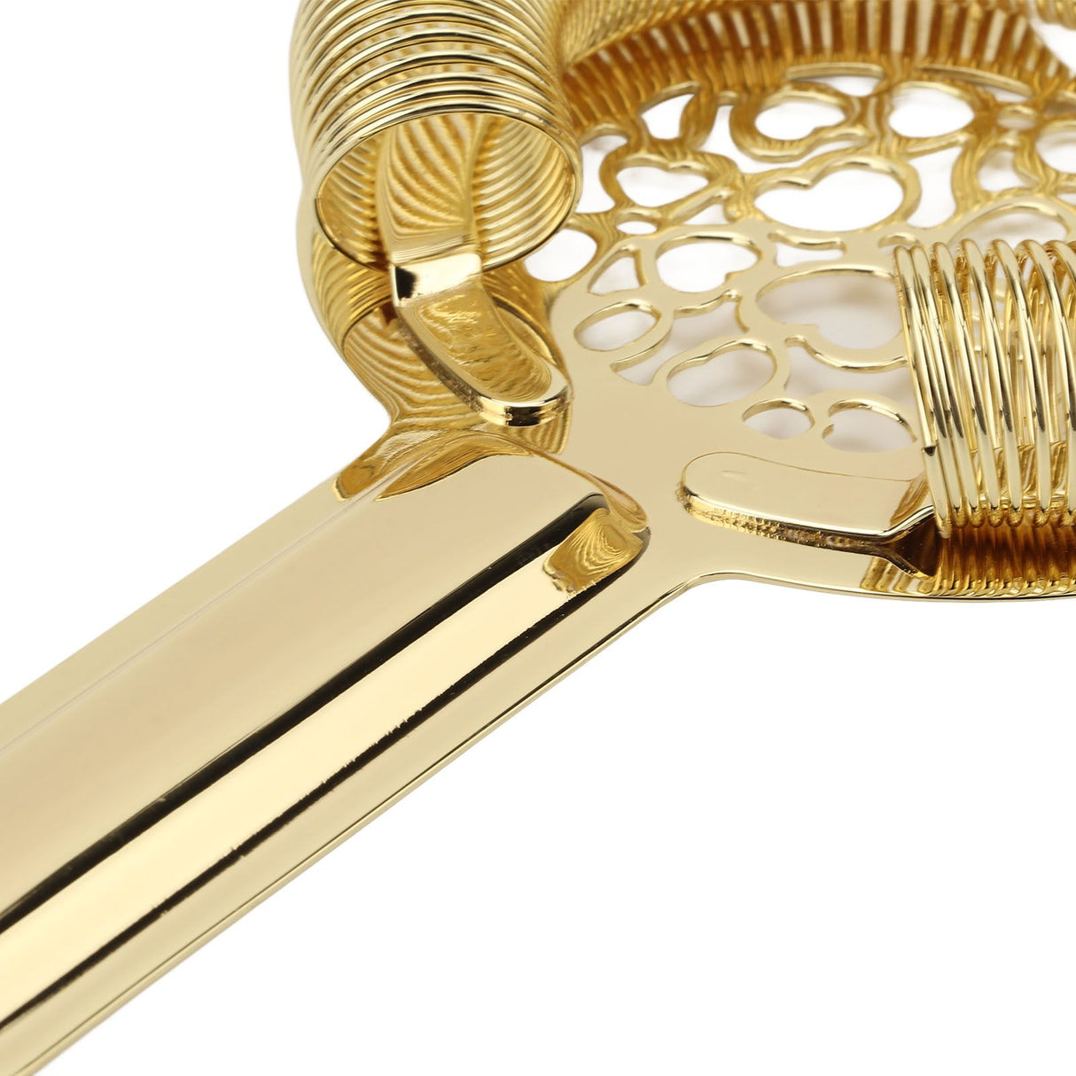 Cocktail Strainer Stainless Steel Gorgeous Glossy Bartending Ice Strainer for Bar Bartender Luxury Gold Color