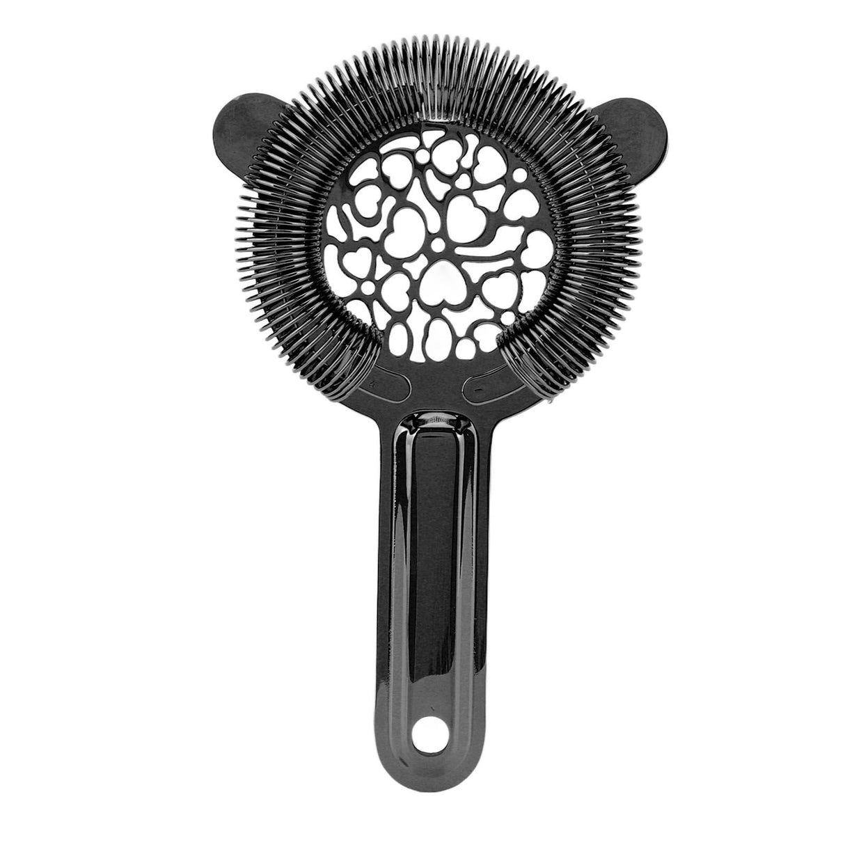 Cocktail Strainer Stainless Steel Gorgeous Glossy Bartending Ice Strainer for Bar Bartender Plated Black