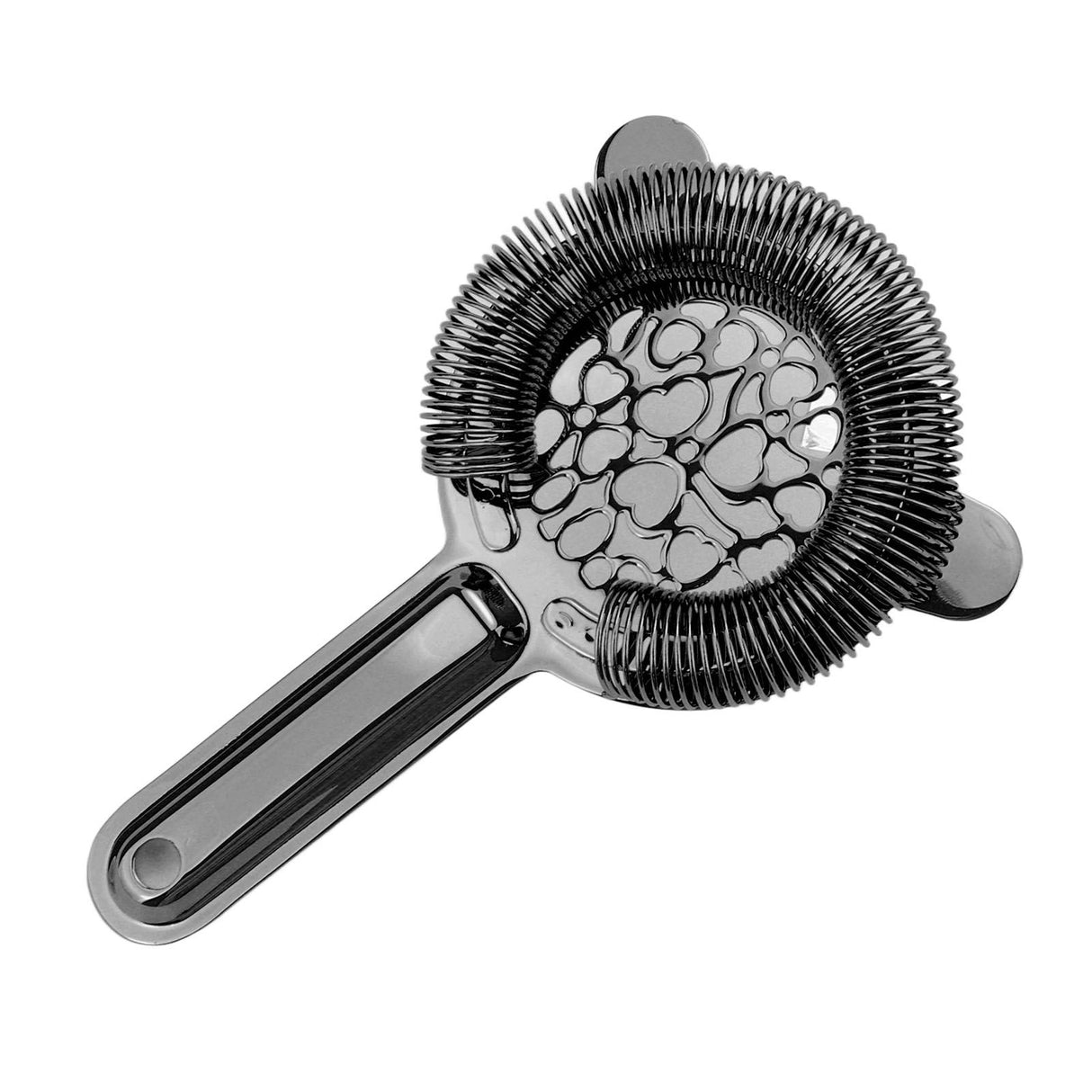 Cocktail Strainer Stainless Steel Gorgeous Glossy Bartending Ice Strainer for Bar Bartender Plated Black