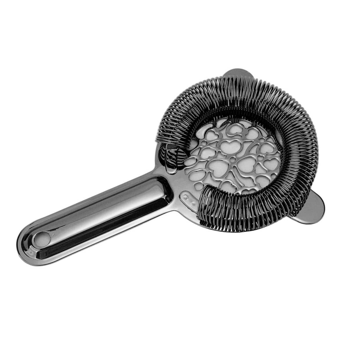 Cocktail Strainer Stainless Steel Gorgeous Glossy Bartending Ice Strainer for Bar Bartender Plated Black