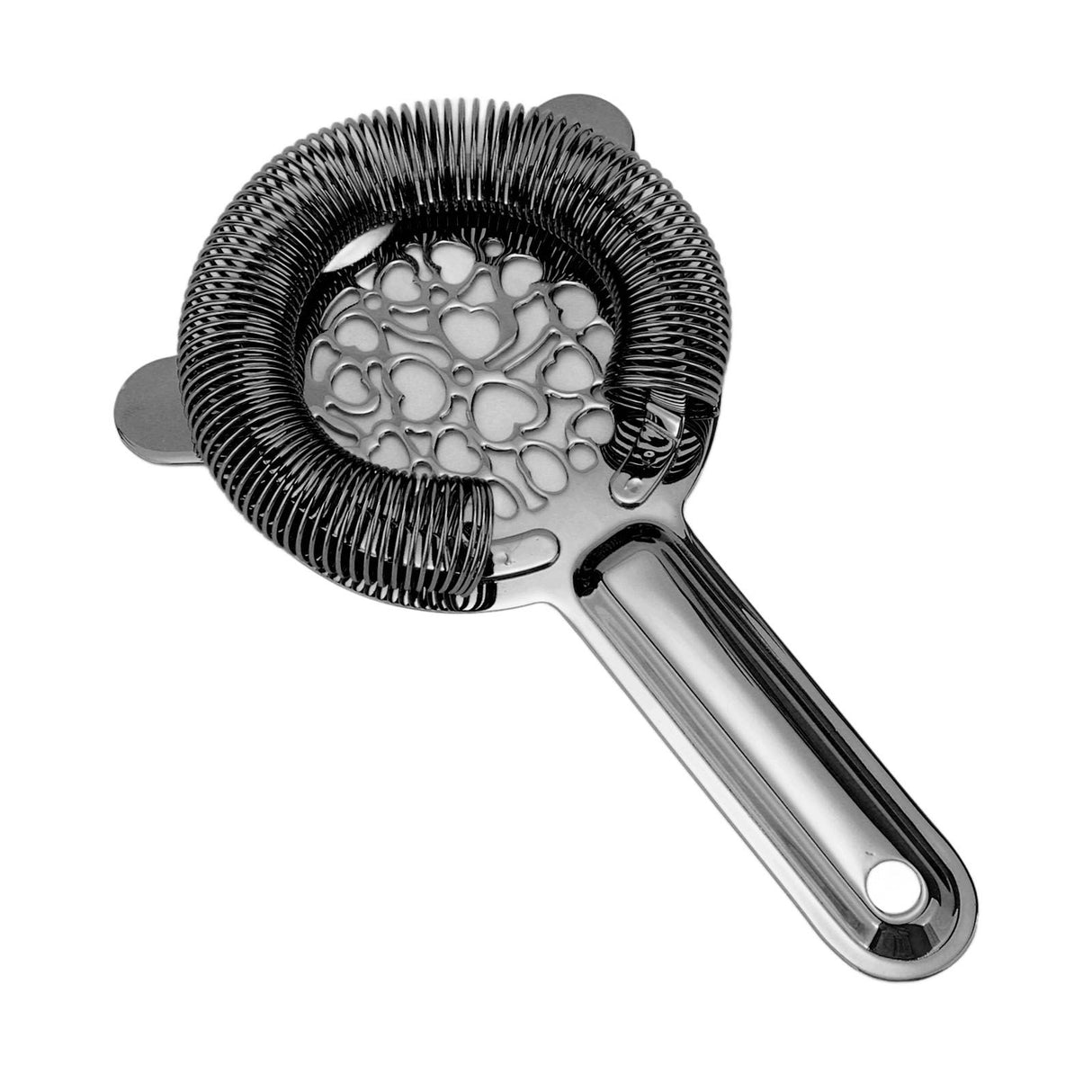 Cocktail Strainer Stainless Steel Gorgeous Glossy Bartending Ice Strainer for Bar Bartender Plated Black