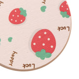 Diatomite Cup Pad 10x10cm Tea Cup Coasters Water Absorbent Pad Diatom Earth Mat for Dining Table Soap Strawberry - Side View