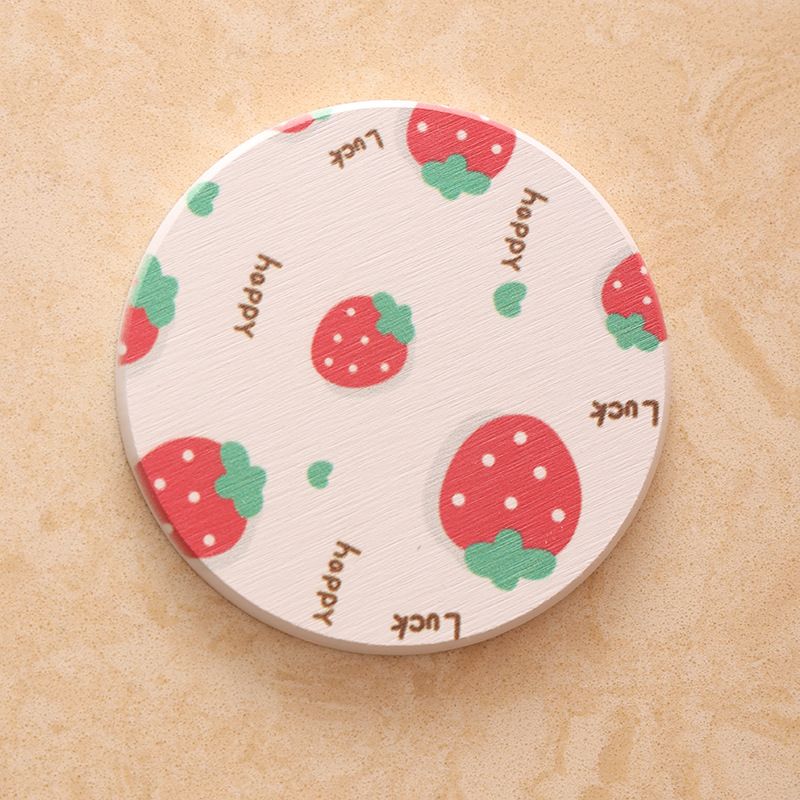 Diatomite Cup Pad 10x10cm Tea Cup Coasters Water Absorbent Pad Diatom Earth Mat for Dining Table Soap Strawberry