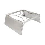 Stove Stand Rack Stainless Steel Silver Foldable Multifunctional Portable Picnic Pot Bracket for Camping Traveling - Side View