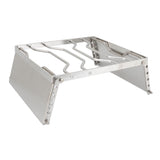 Stove Stand Rack Stainless Steel Silver Foldable Multifunctional Portable Picnic Pot Bracket for Camping Traveling