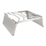 Stove Stand Rack Stainless Steel Silver Foldable Multifunctional Portable Picnic Pot Bracket for Camping Traveling