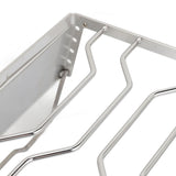 Stove Stand Rack Stainless Steel Silver Foldable Multifunctional Portable Picnic Pot Bracket for Camping Traveling