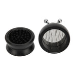 Adjustable Coffee Distributor Food Grade Metal Rotating Handle Fixed Cover 22 Needles Coffee Powder Distributor Black 53mm