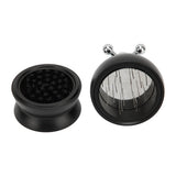 Adjustable Coffee Distributor Food Grade Metal Rotating Handle Fixed Cover 22 Needles Coffee Powder Distributor Black 53mm - Front View