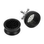 Adjustable Coffee Distributor Food Grade Metal Rotating Handle Fixed Cover 22 Needles Coffee Powder Distributor Black 53mm