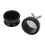 Adjustable Coffee Distributor Food Grade Metal Rotating Handle Fixed Cover 22 Needles Coffee Powder Distributor Black 53mm