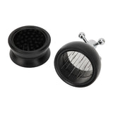 Adjustable Coffee Distributor Food Grade Metal Rotating Handle Fixed Cover 22 Needles Coffee Powder Distributor Black 53mm - Top-Down View