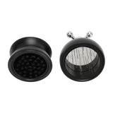 Adjustable Coffee Distributor Food Grade Metal Rotating Handle Fixed Cover 22 Needles Coffee Powder Distributor Black 53mm