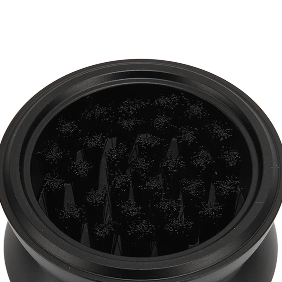 Adjustable Coffee Distributor Food Grade Metal Rotating Handle Fixed Cover 22 Needles Coffee Powder Distributor Black 53mm