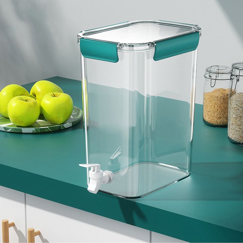 Cold Water Kettle Large Capacity Thicken Faucet Sealed Drink Storage Pot for Kitchen Green-4.5L