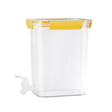 Cold Water Kettle Large Capacity Thicken Faucet Sealed Drink Storage Pot for Kitchen Yellow‑4.5L