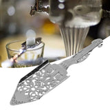 Absinthe Filter Spoon Stainless Steel Hollow Wormwood Cocktail Spoon Sugar Cube Filte Spoon for Bartending Silver