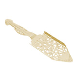 Absinthe Filter Spoon Stainless Steel Hollow Wormwood Cocktail Spoon Sugar Cube Filte Spoon for Bartending Gold - Rear View