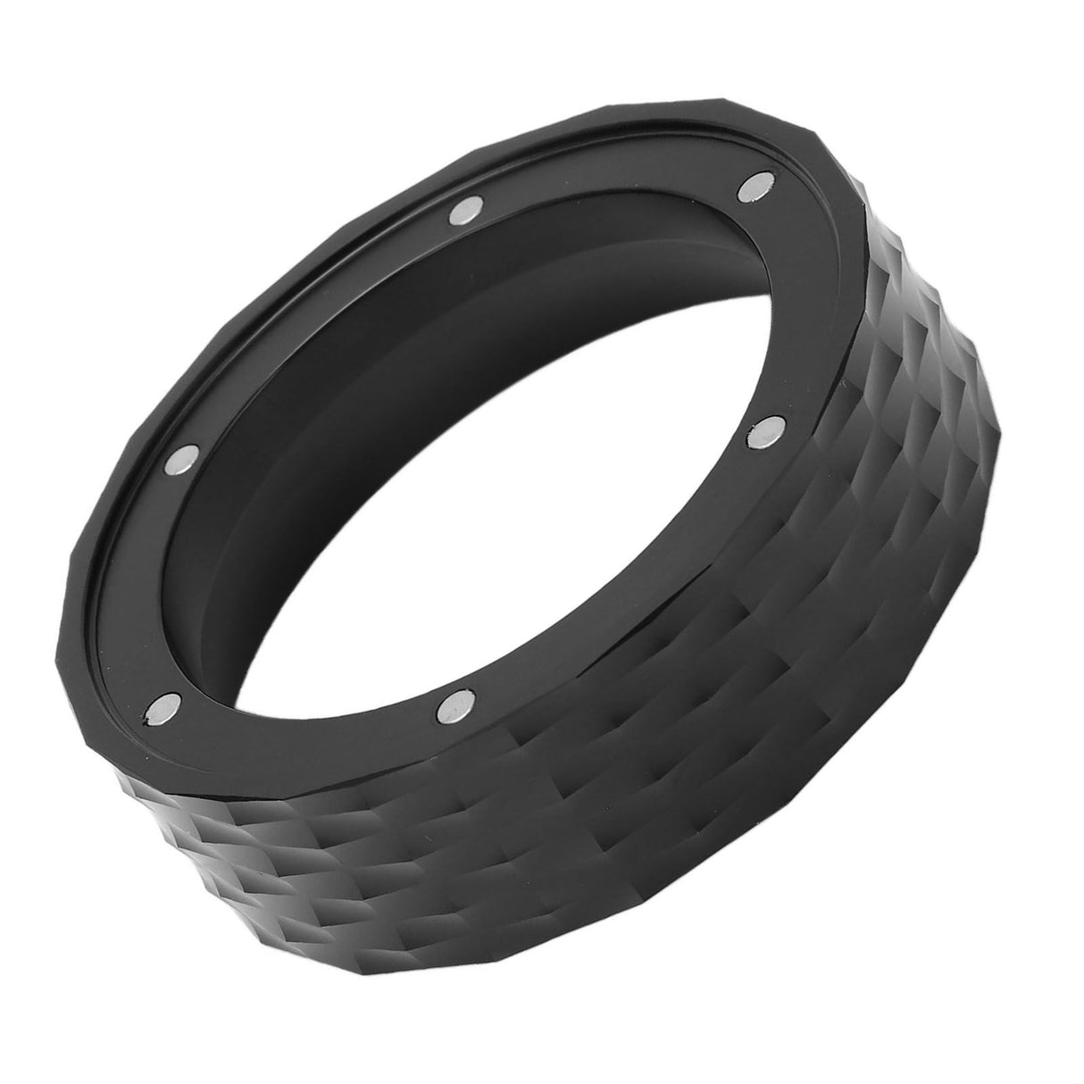 Coffee Dosing Funnel Professional Spill Proof Polished Process 53mm Dosing Funnel for Coffee Making Black