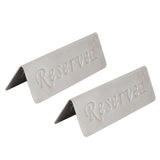 2Pcs Metal Stainless Steel Reserved Sign Double Sided Reserved Table Signs for Restaurants Bar Cafe Tea Room Hotel